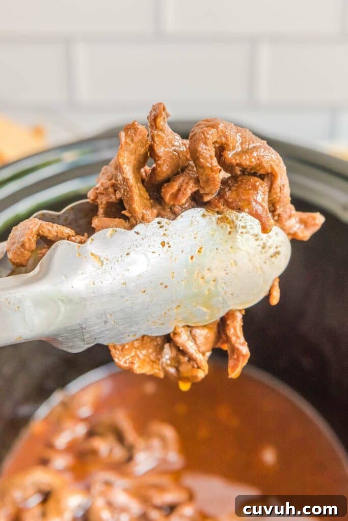 Slow Cooker Steak Nachos with Melted Cheese Recipe 2 steak for nachos made in the slow cooker