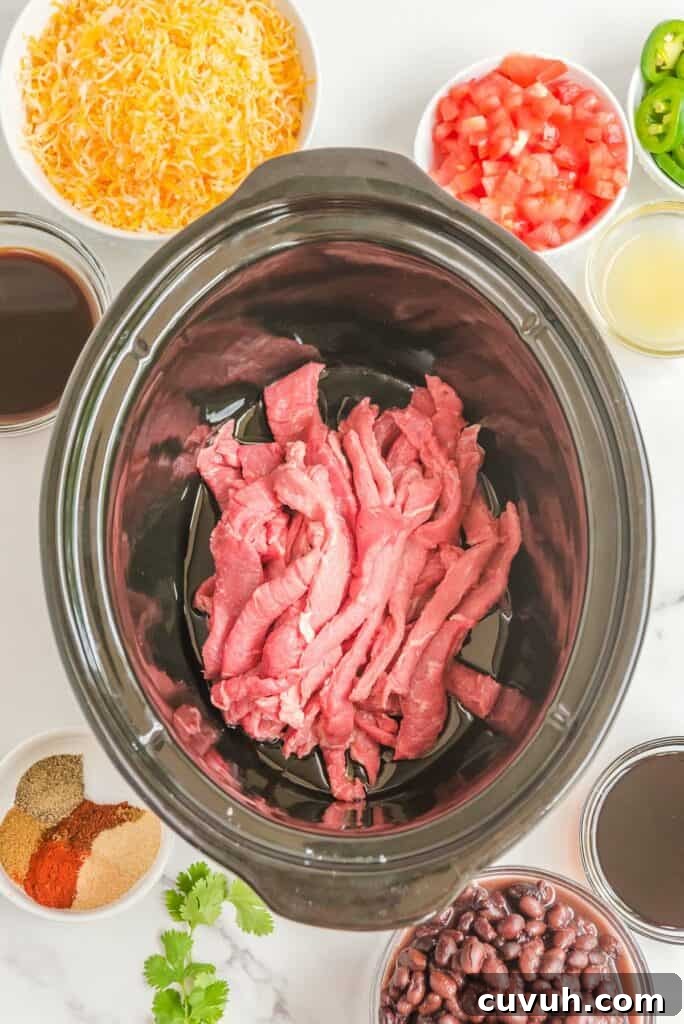 Slow Cooker Steak Nachos with Melted Cheese Recipe 3 ingredients for steak nachos in slow cooker