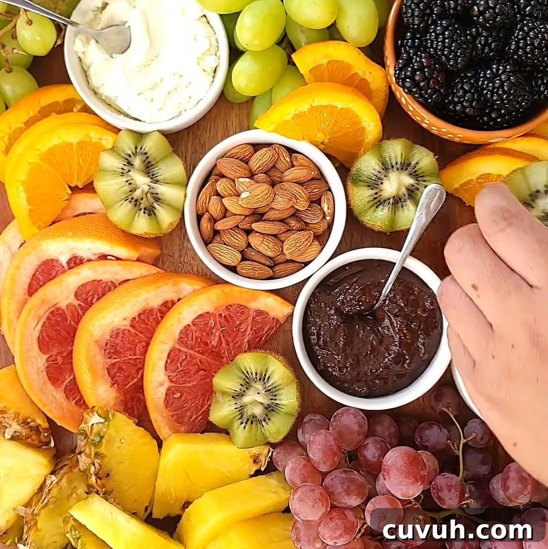 Delicious Fruit Charcuterie Board Ideas for Entertaining 9 fruit charcuterie board step 3