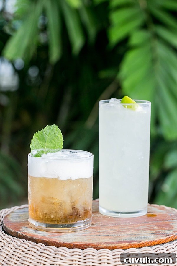 Two cocktails in Oahu.