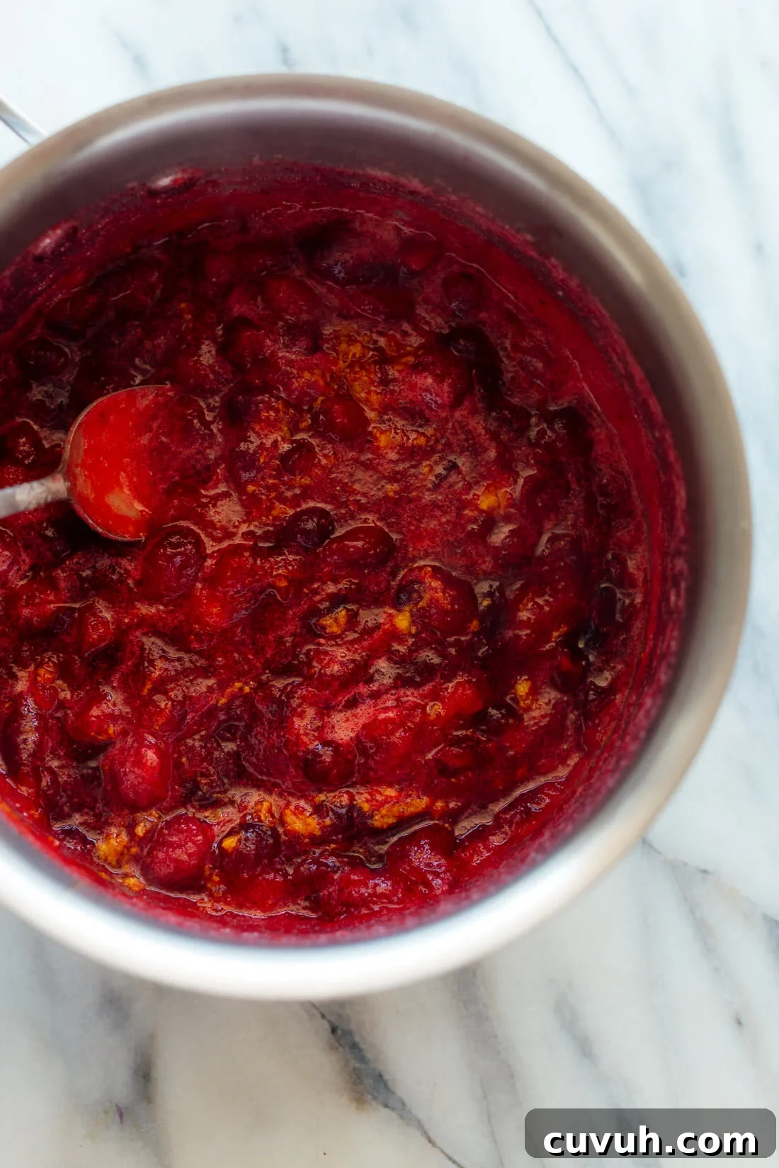 cranberry sauce recipe (sweetened with honey)