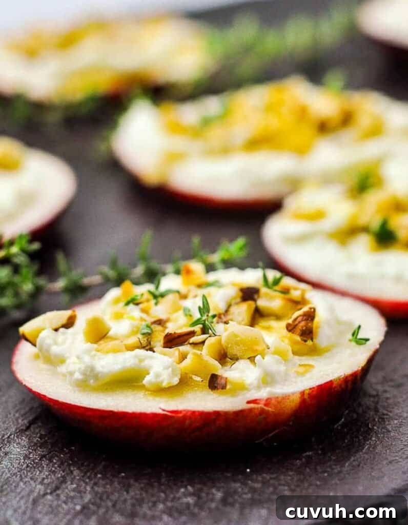 Thanksgiving Appetizers You Can Make Ahead for Stress-Free Hosting 12 Aplle crostinits with feta and hazelnuts.