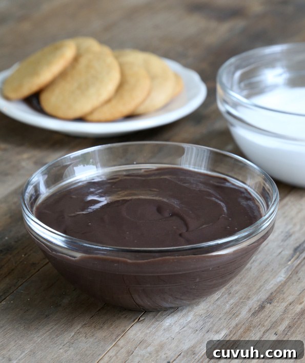 Gluten Free S'mores Parfaits Chocolate in a bowl, marshmallow in a bowl, and cookies on a plate