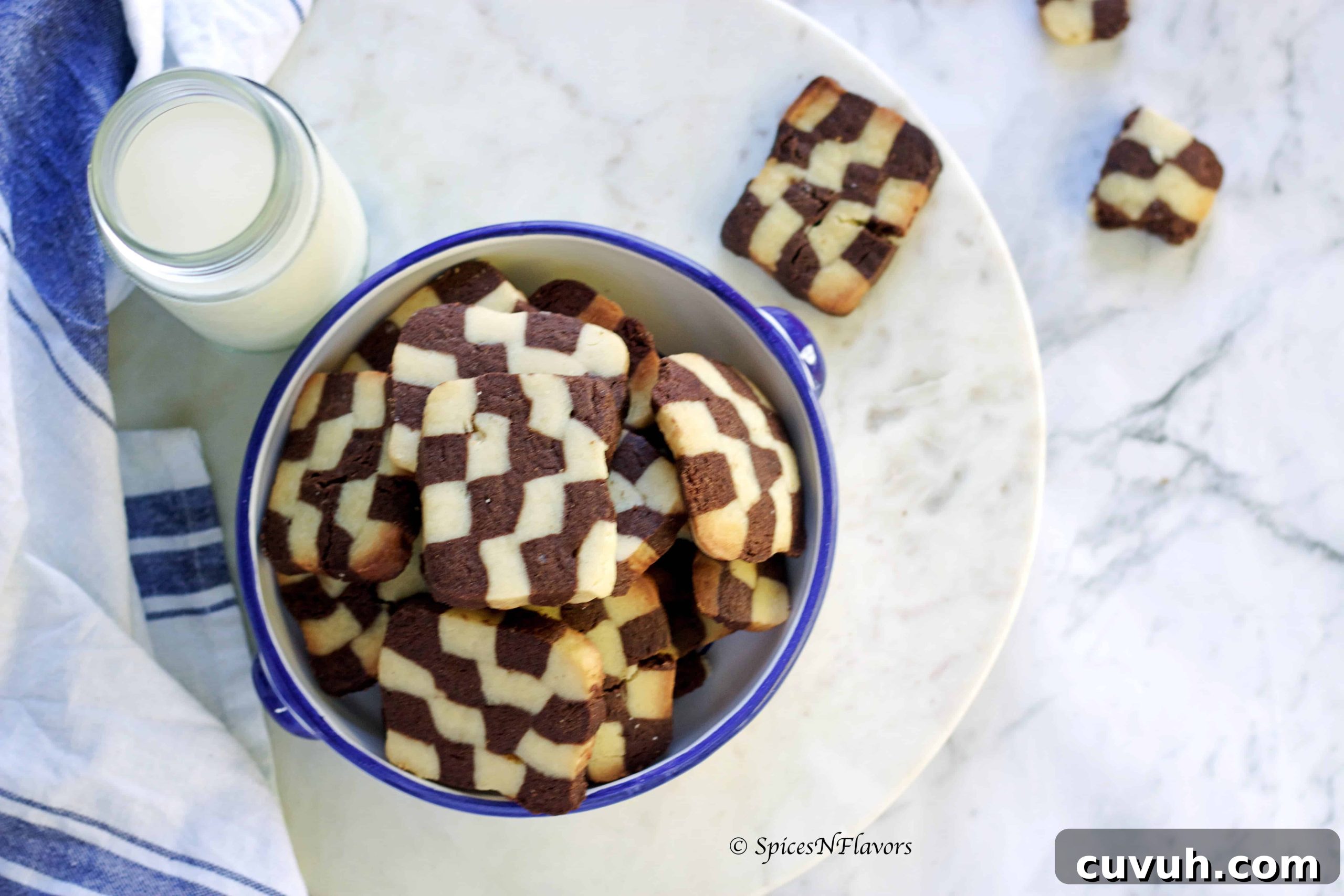 Pressure Cooker Eggless Checkerboard Cookies Recipe 4 eggless checkerboard cookies in a pressure cooker and also in an oven. easy to follow step by step recipe with video butter biscuit vanilla cookies chocolate cookies