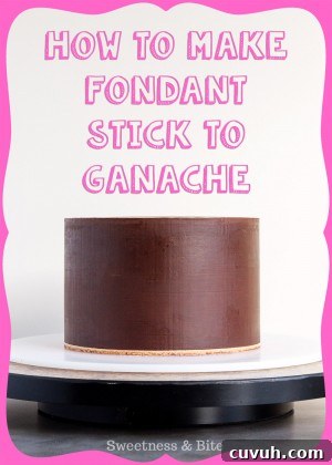How to Make Fondant Stick To Ganache.