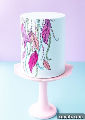 Boho Inspired Hand Painted Cake Tutorial.