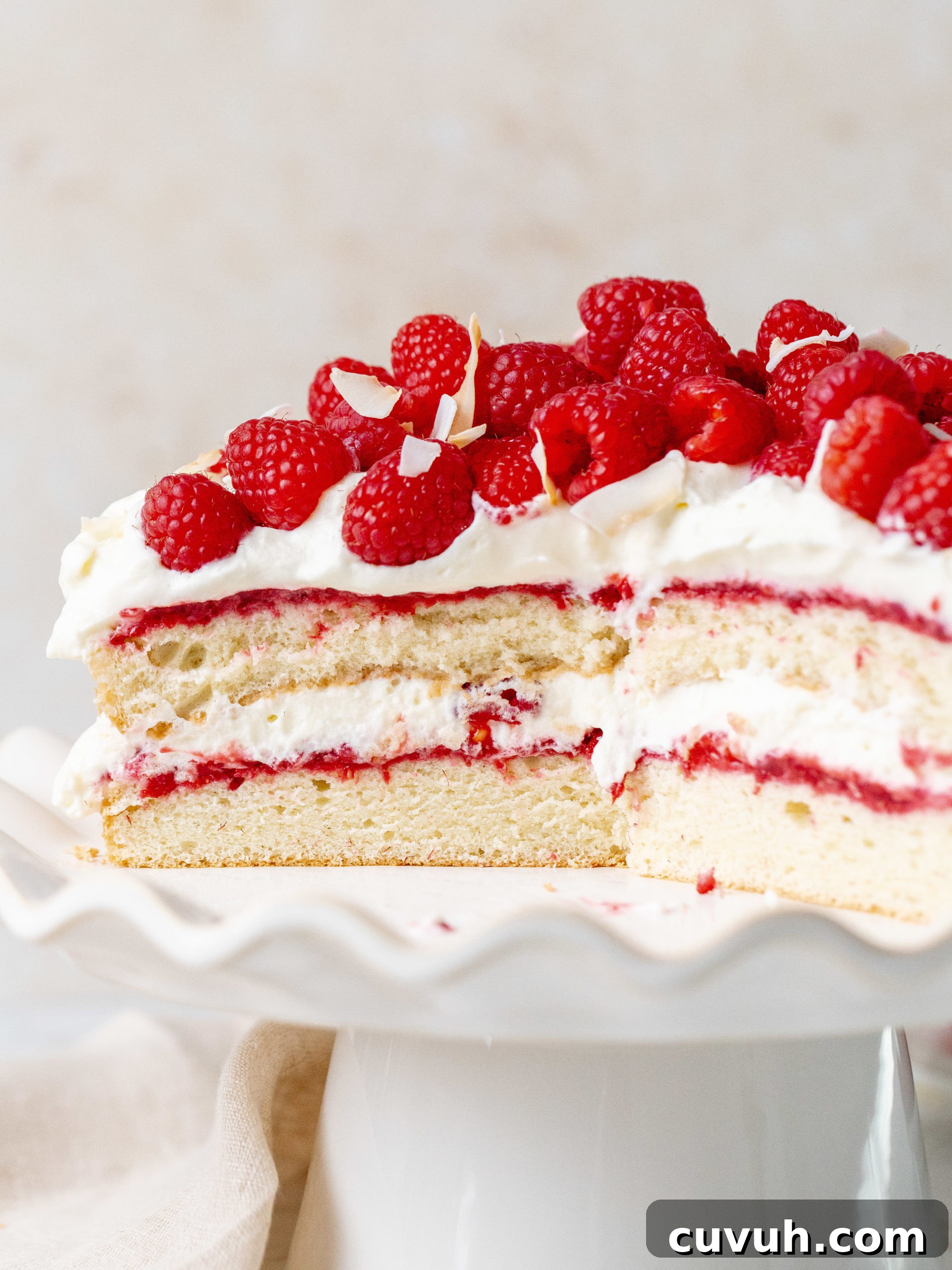 Coconut Raspberry Layer Cake with Coconut Cream Frosting 2 img 20357 1