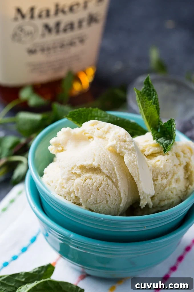 Mint Julep Ice Cream Recipe: Bourbon Mint Ice Cream for Summer 3 Mint Julep Ice Cream flavored with bourbon and mint