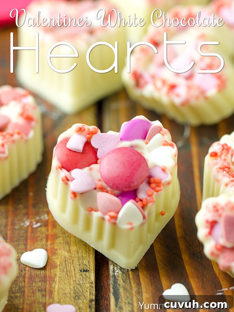 Valentines White Chocolate Hearts