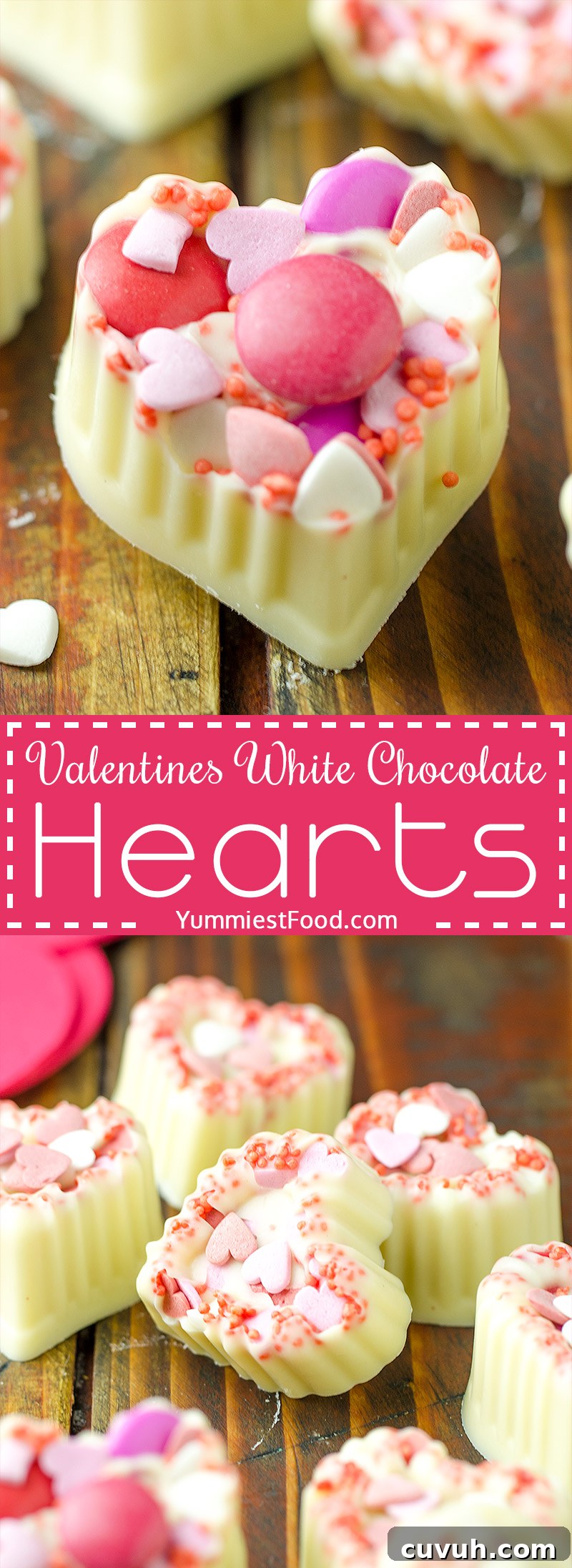 VALENTINES WHITE CHOCOLATE HEARTS - this recipe is simple and easy to make