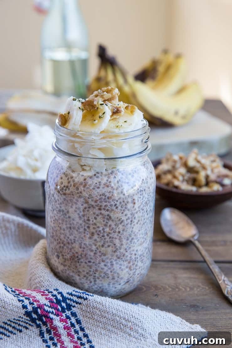 Creamy Banana Chia Pudding Recipe for Breakfast & Snacks 3 Banana Bread Chia Pudding - a healthy no-cook breakfast recipe that's dairy-free, vegan, paleo, and only requires a few minutes of prep