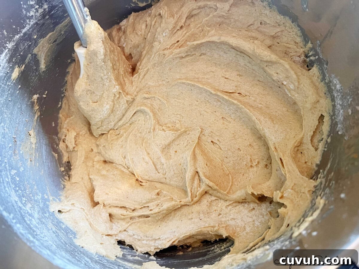 Moist Pumpkin Pound Cake Recipe for Fall Baking 4 Pumpkin Pound Cake Batter in a bowl.