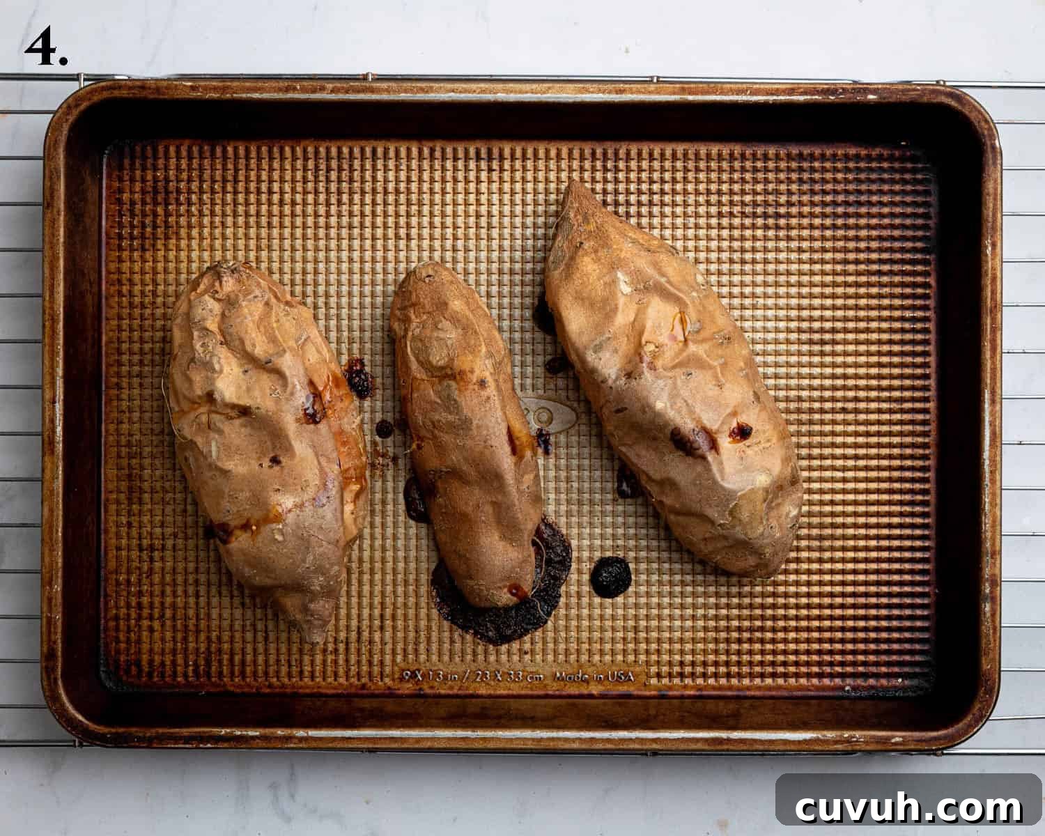 Step 4, the baked sweet potatoes.