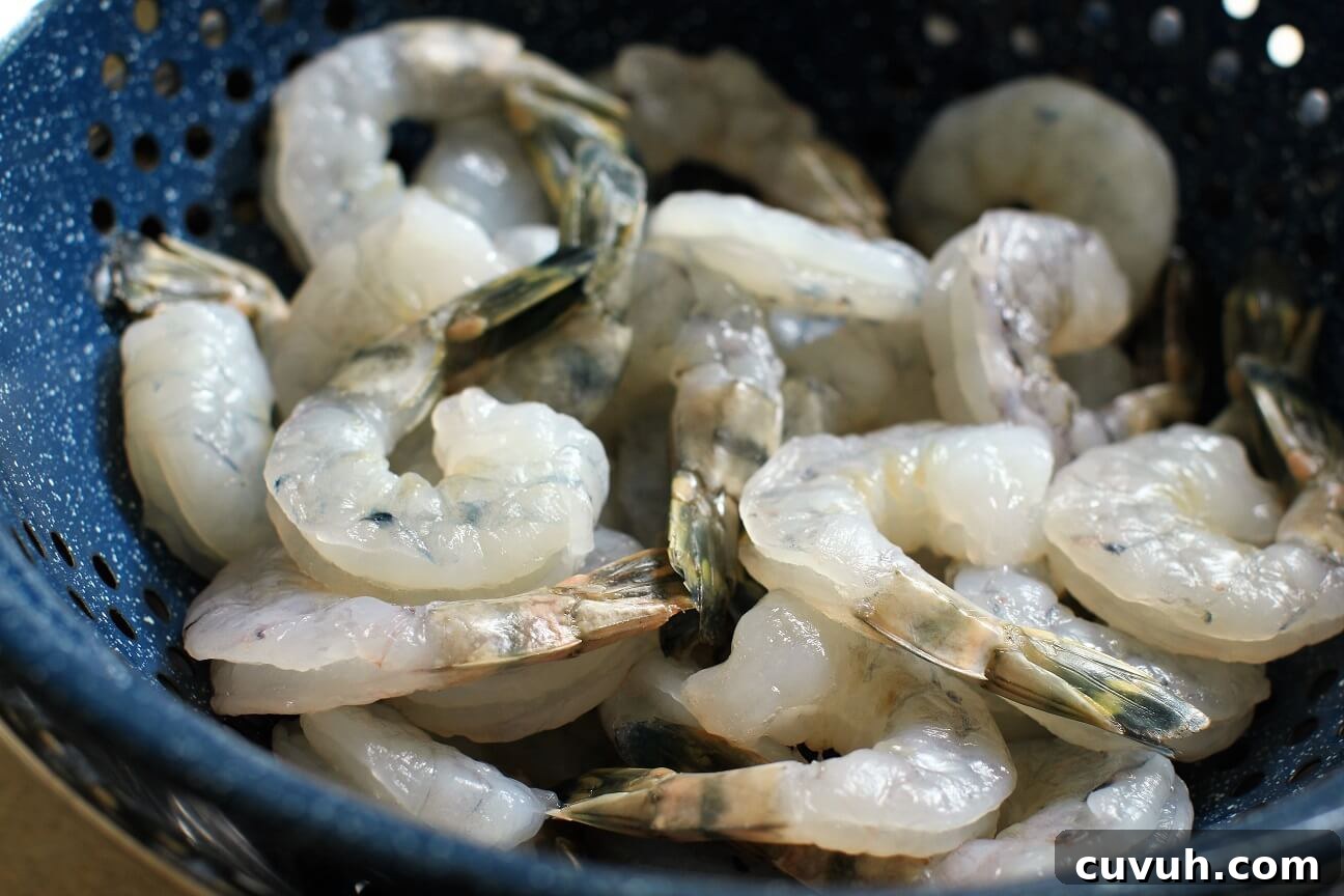 raw prawns for the curry