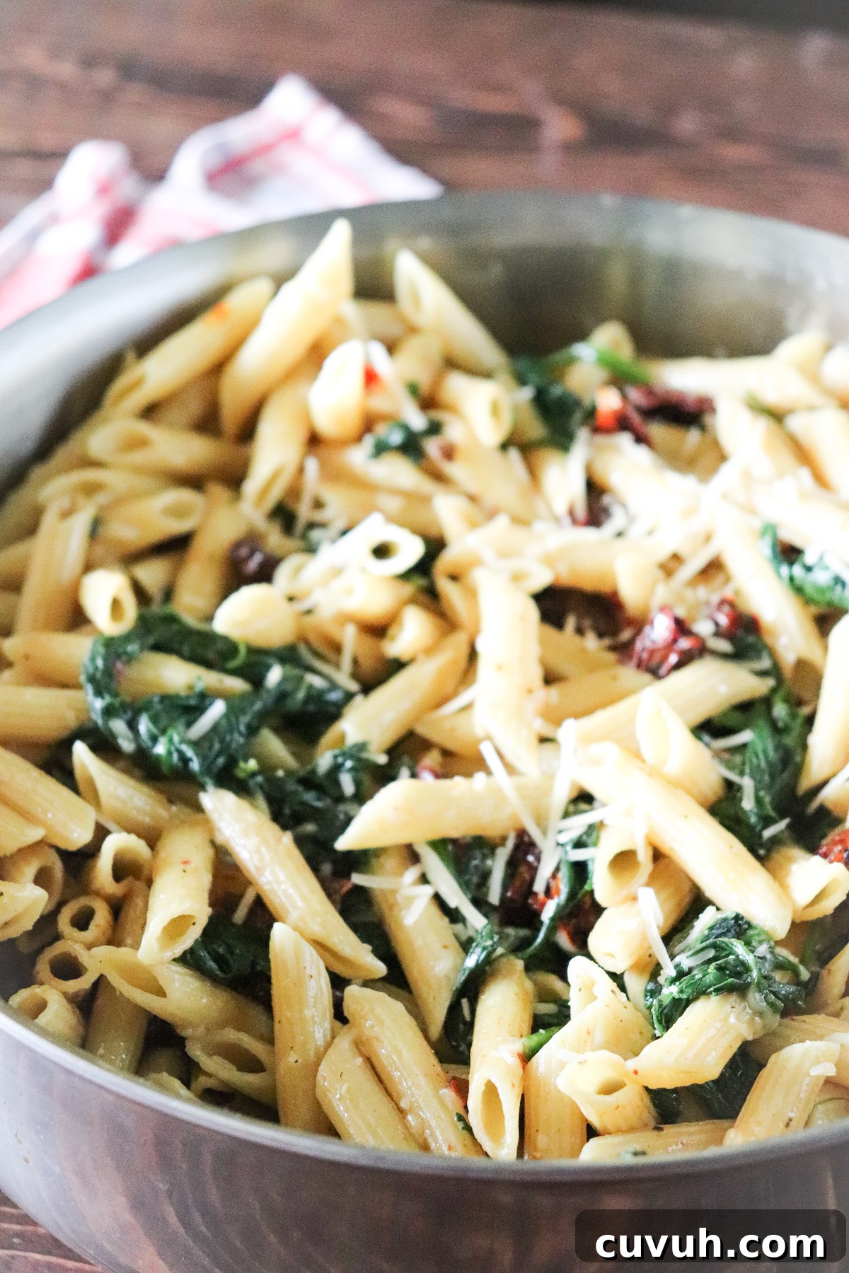 Protein Pasta with Sautéed Spinach and Sun-Dried Tomatoes 2 img 2210 1