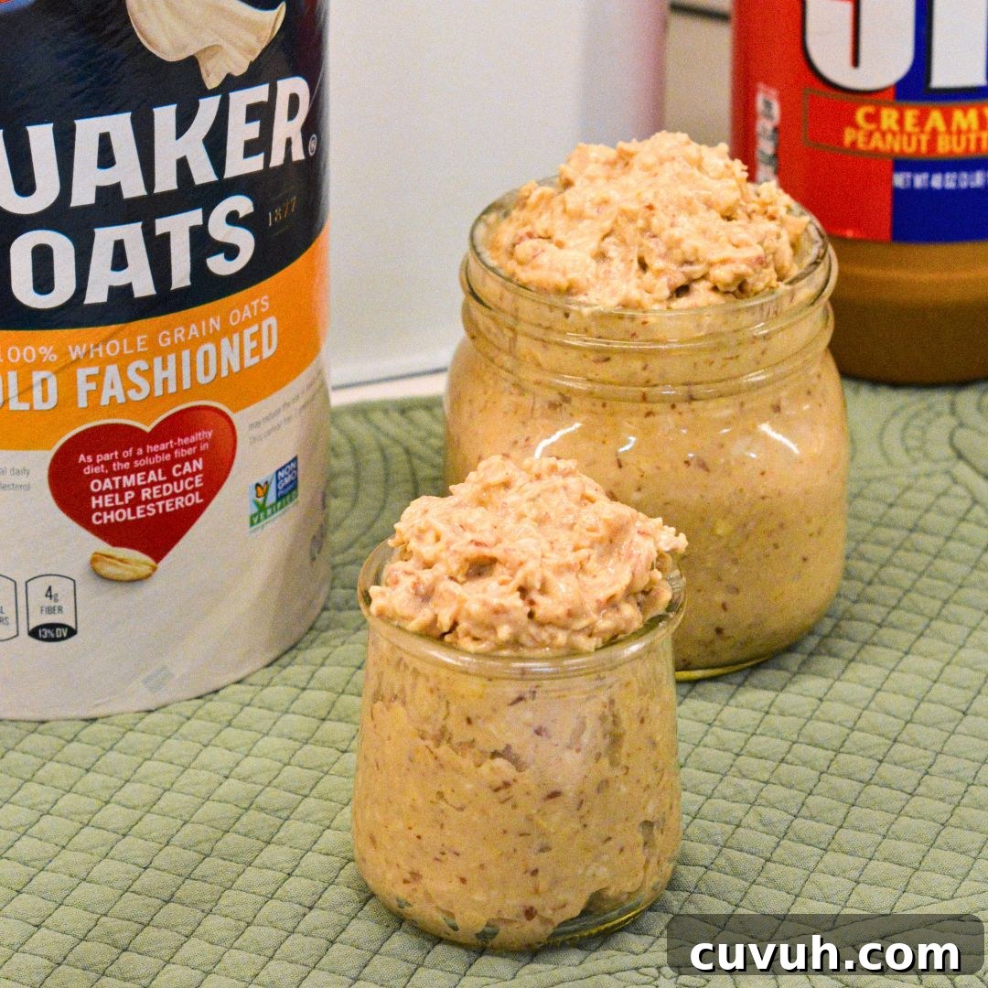 These Peanut Butter Protein Overnight Oats are a game-changer for busy mornings.