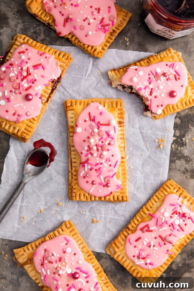 Crispy Air Fryer Pop-Tarts: Quick Homemade Toaster Pastry Recipe 2 Air Fryer Pop Tarts topped with icing.
