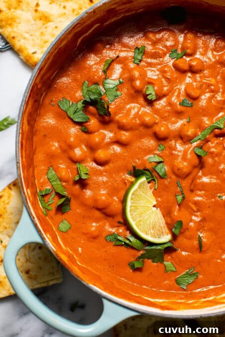 Chickpea Tikka Masala Recipe: Flavorful Vegan Curry in 30 Minutes 8 Pan of chickpea tikka masala.