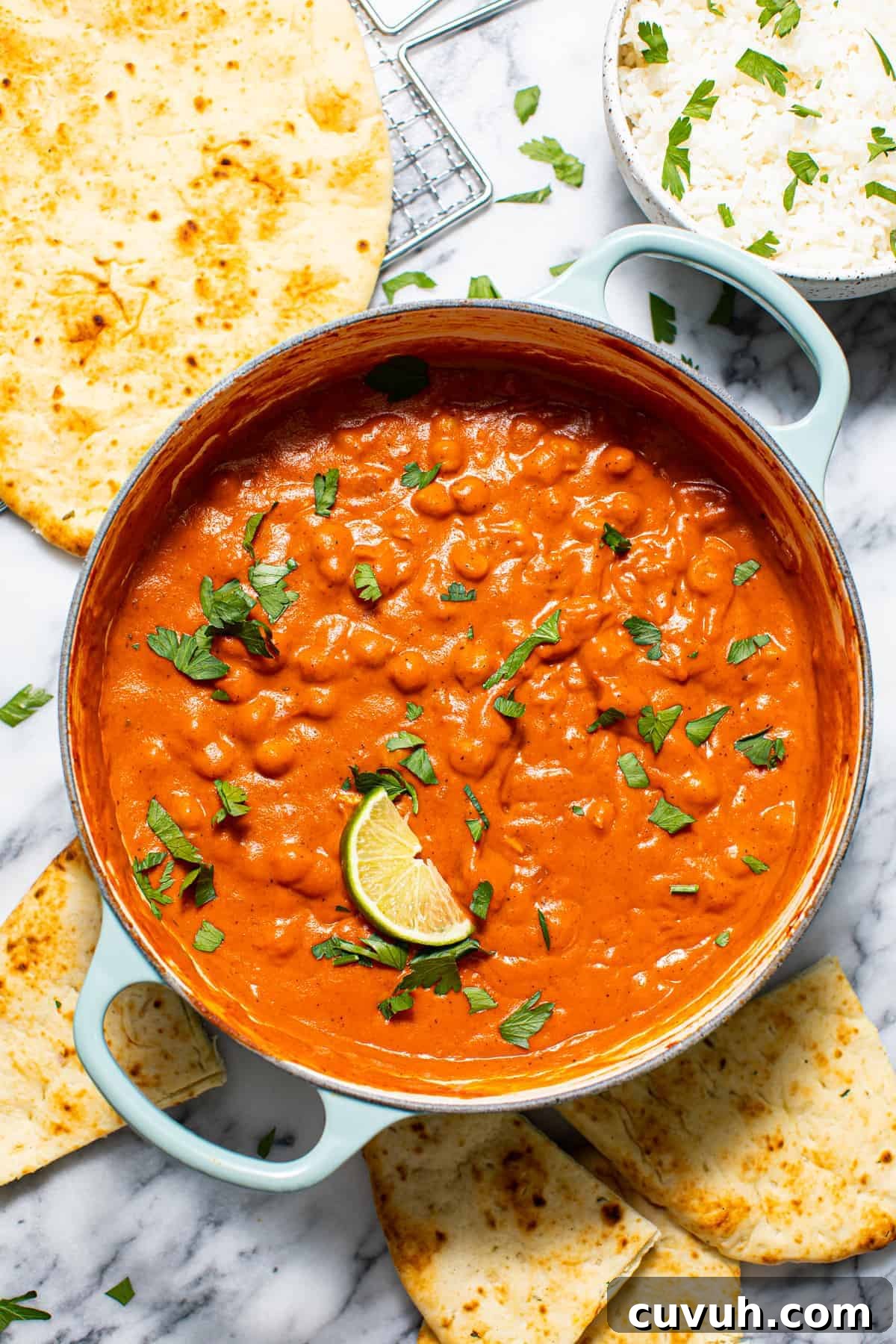 Chickpea Tikka Masala Recipe: Flavorful Vegan Curry in 30 Minutes 10 Pot of chickpea tikka masala.