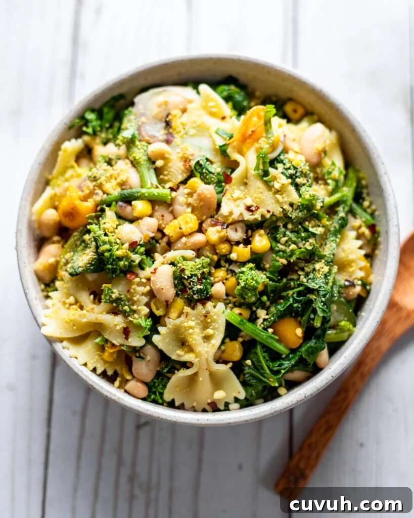 image White Bean and Broccoli Rabe Farfalle