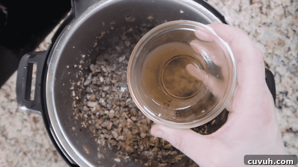 Adding bourbon to pot