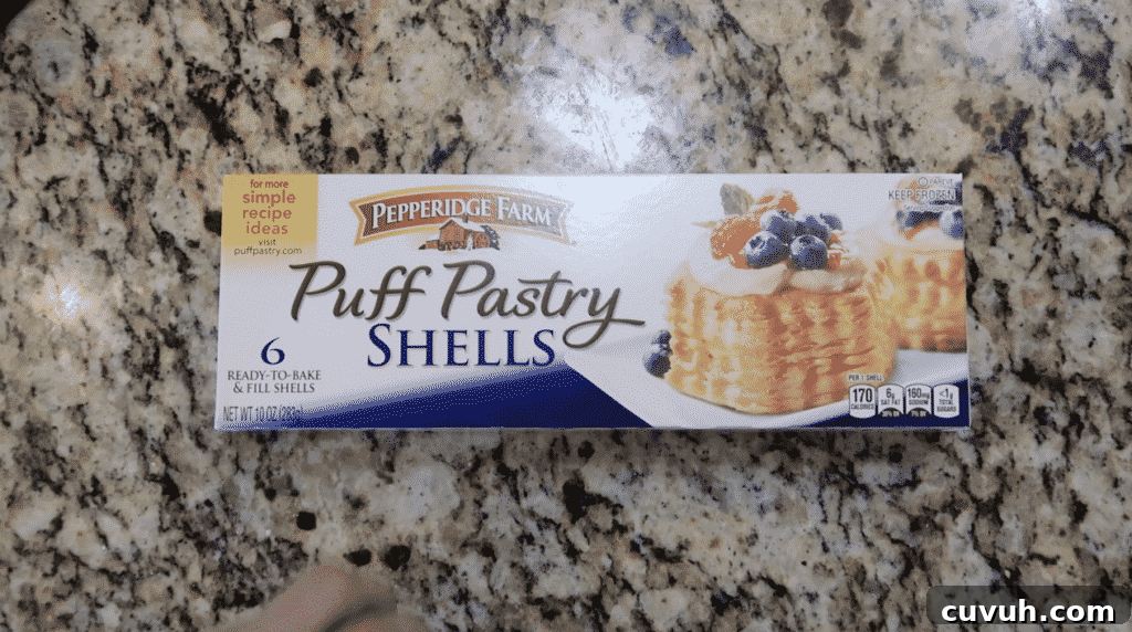 Puff pastry shells and sheets