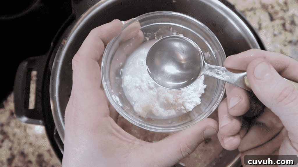 Adding water 