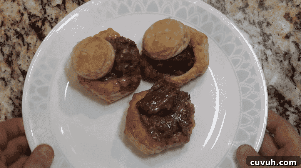 Finished pies.