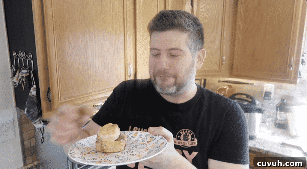 Man smiling with pie