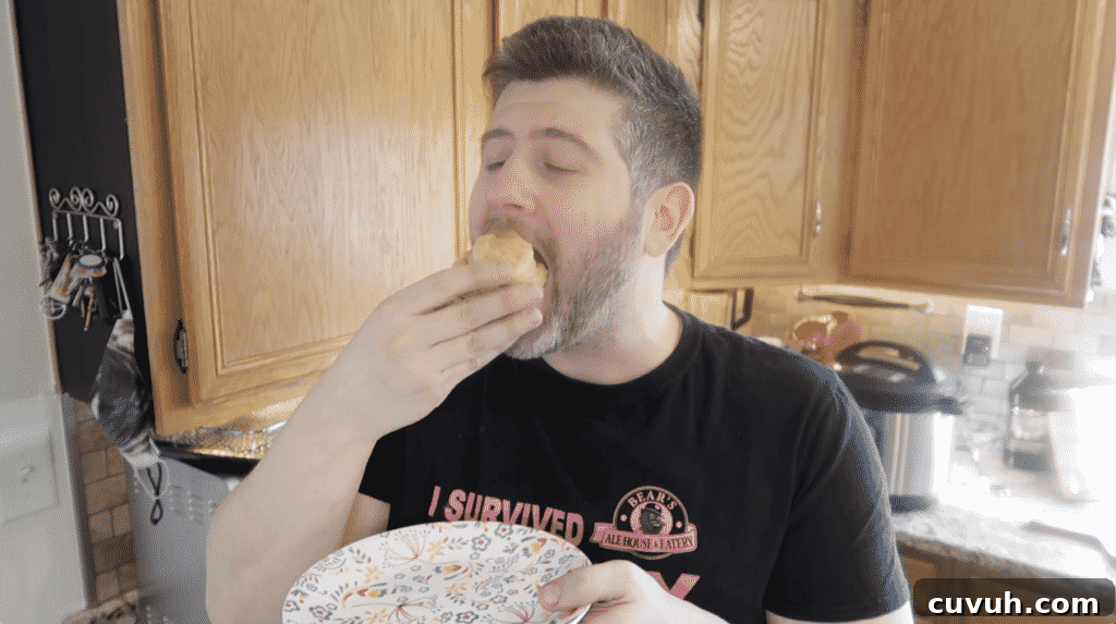 Man eating pie