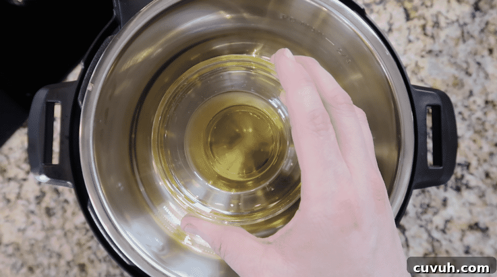 Adding olive oil to Instant Pot