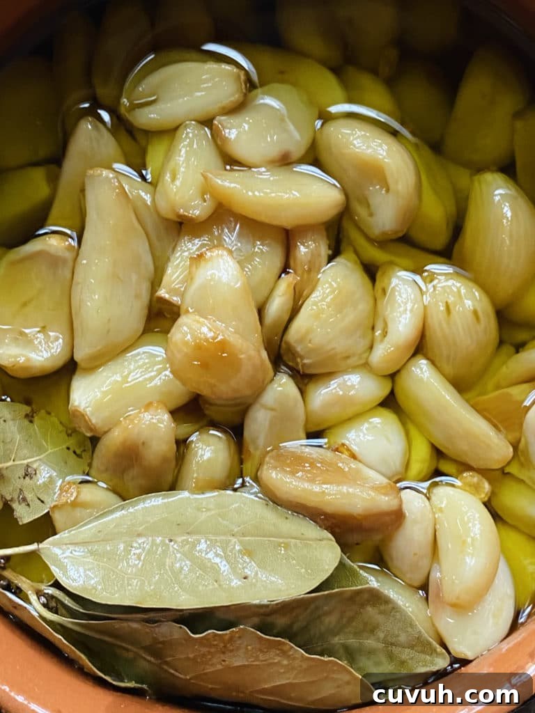 Garlic Confit closeup