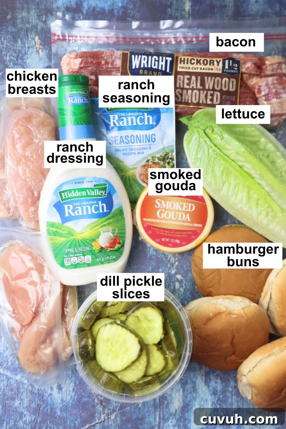 Smoked Gouda Chicken Bacon Ranch Sandwich Recipe 3 ingredients to make chicken bacon ranch sandwiches