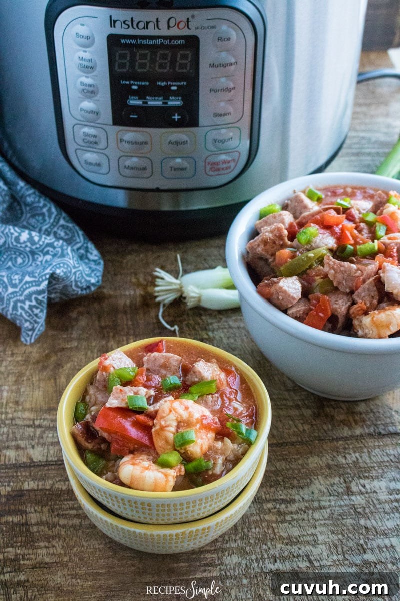 Instant Pot Sausage Shrimp Gumbo