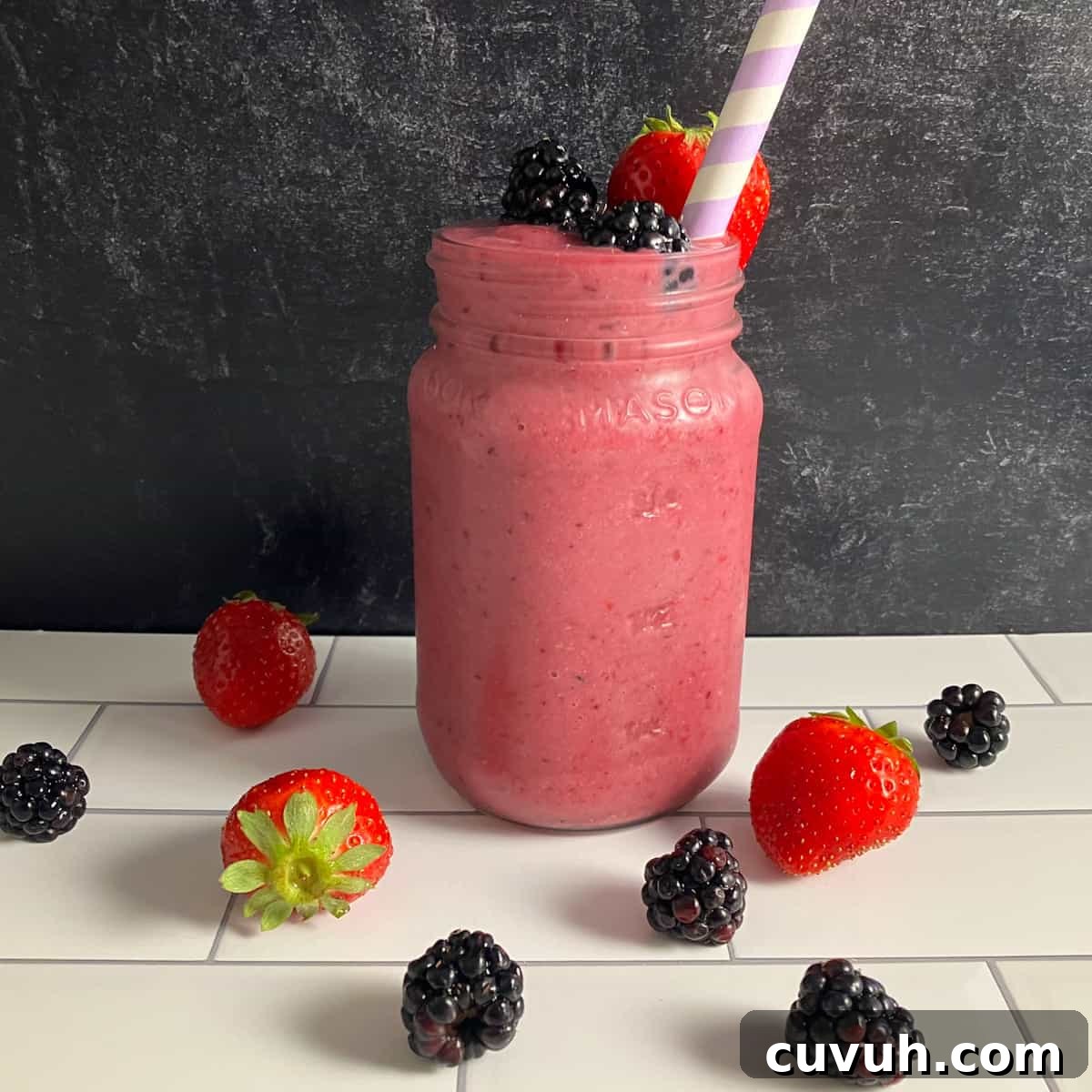Dairy-Free Blackberry Strawberry Banana Smoothie Recipe 2 blackberry banana strawberry smoothie