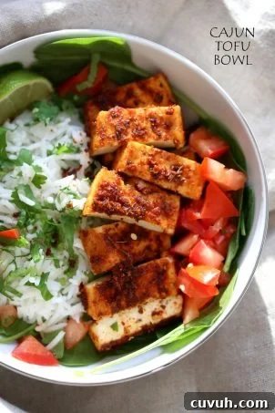 Cajun Tofu with Cilantro Lime Rice
