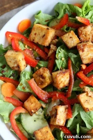 45 Tofu Recipes: Stir-Fries, Marinades, Curries & Sandwich Ideas 14 Crunchy Asian Salad With Baked Tofu & Garlic Soy Maple Dressing