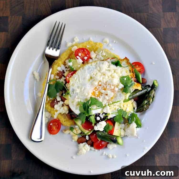 Polenta Huevos Rancheros with Asparagus