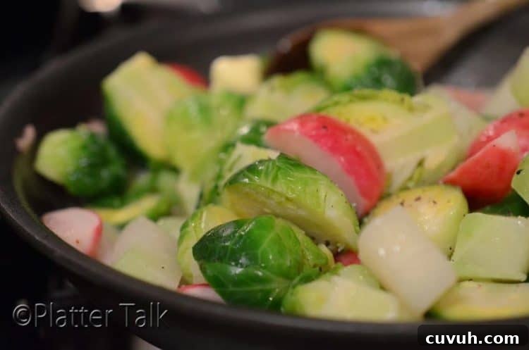 Slow-Braised Vegetables with Garlic and Herbs 3 Saute pan of braised vegetables.