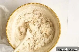 ingredients in mixing bowl.