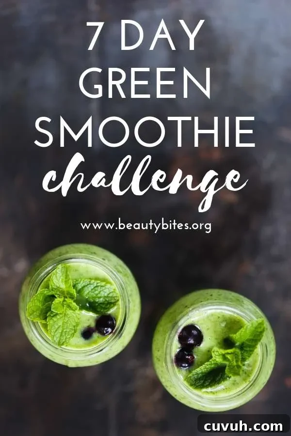 7-day green smoothie challenge to lose weight, improve your skin, to feel good and to start craving real food again! Start with these green smoothie recipes and tips and find out what you really like during the next 7 days.