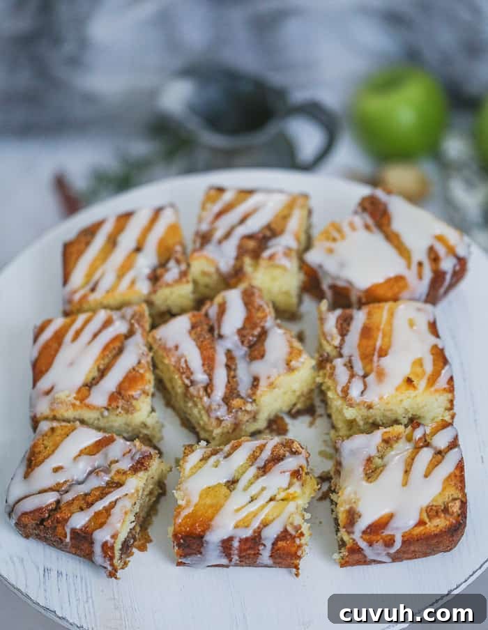 Apple Cinnamon Roll Coffee Cake Recipe | Moist Swirl Coffee Cake 5 Apple Cinnamon Roll Coffee Cake