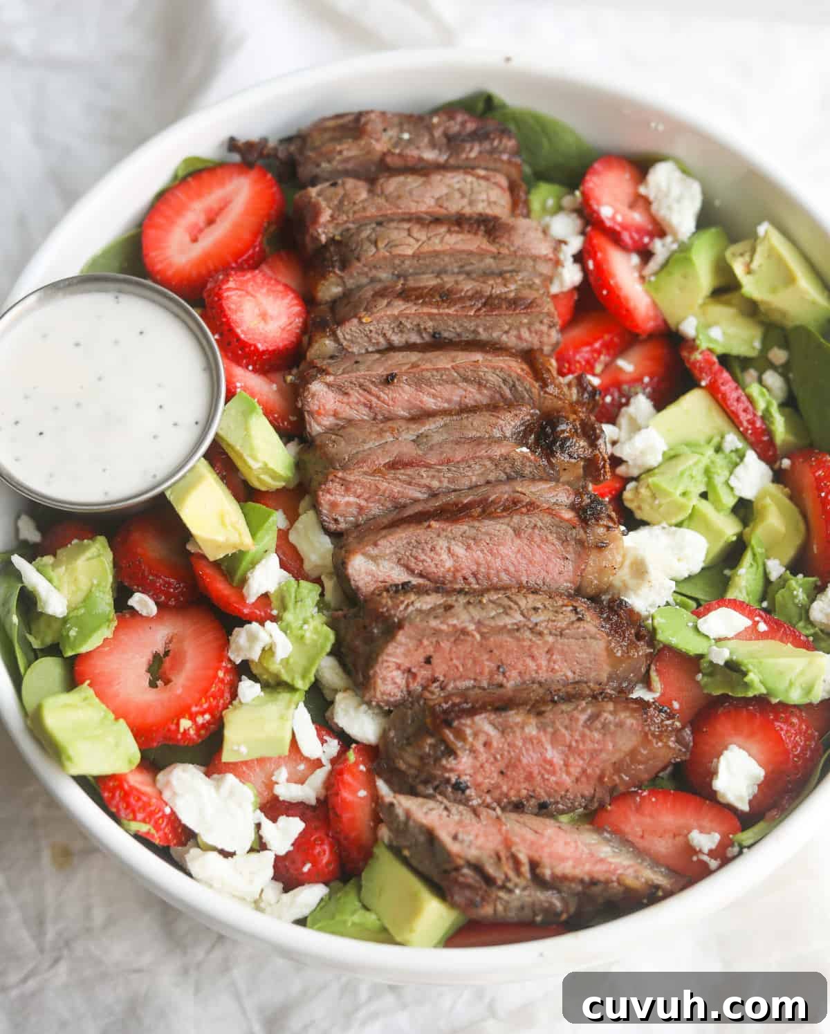 Strawberry and Steak Salad with Poppy Seed Dressing 4 strawberry steak salad