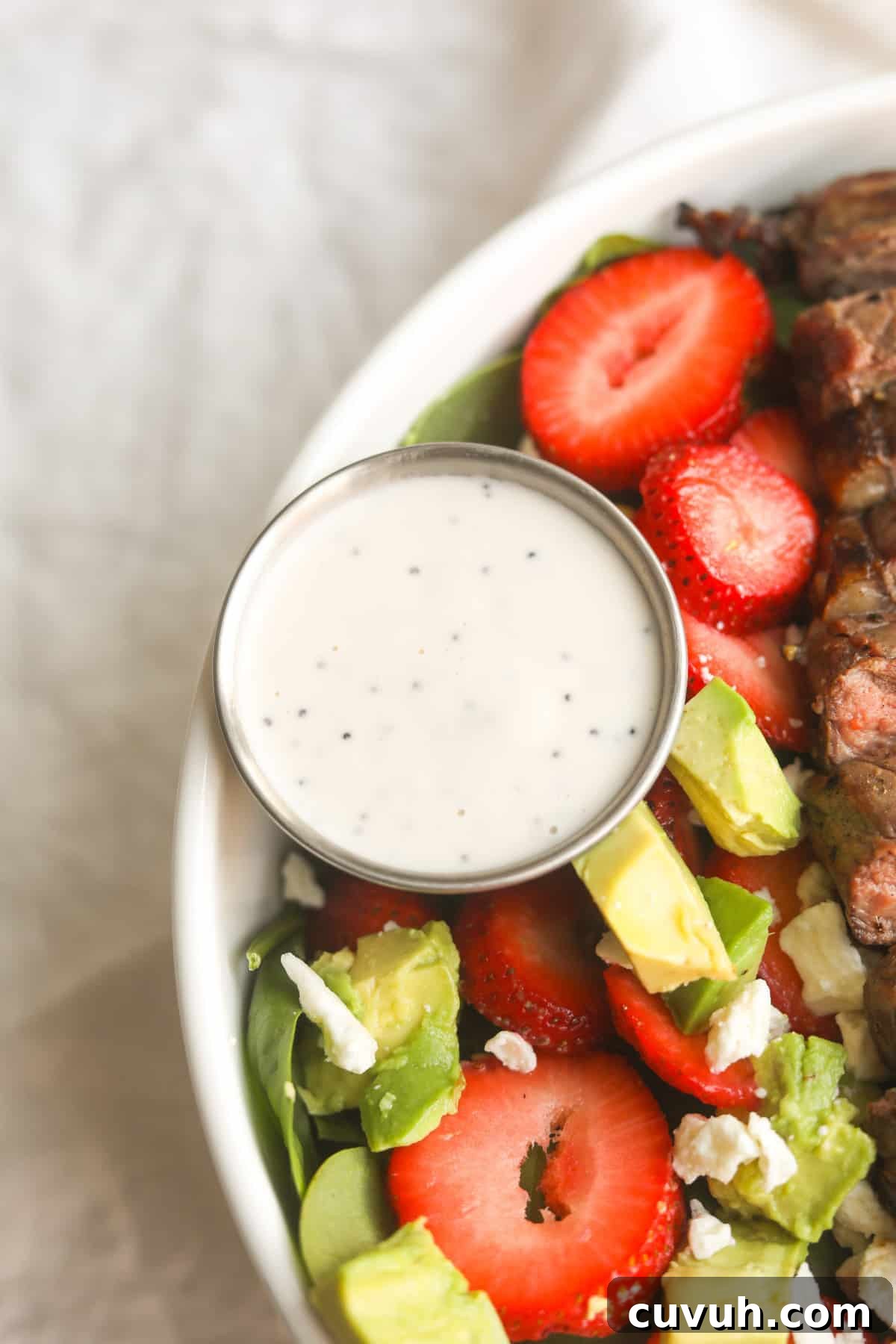 Strawberry and Steak Salad with Poppy Seed Dressing 5 dressing for strawberry steak salad