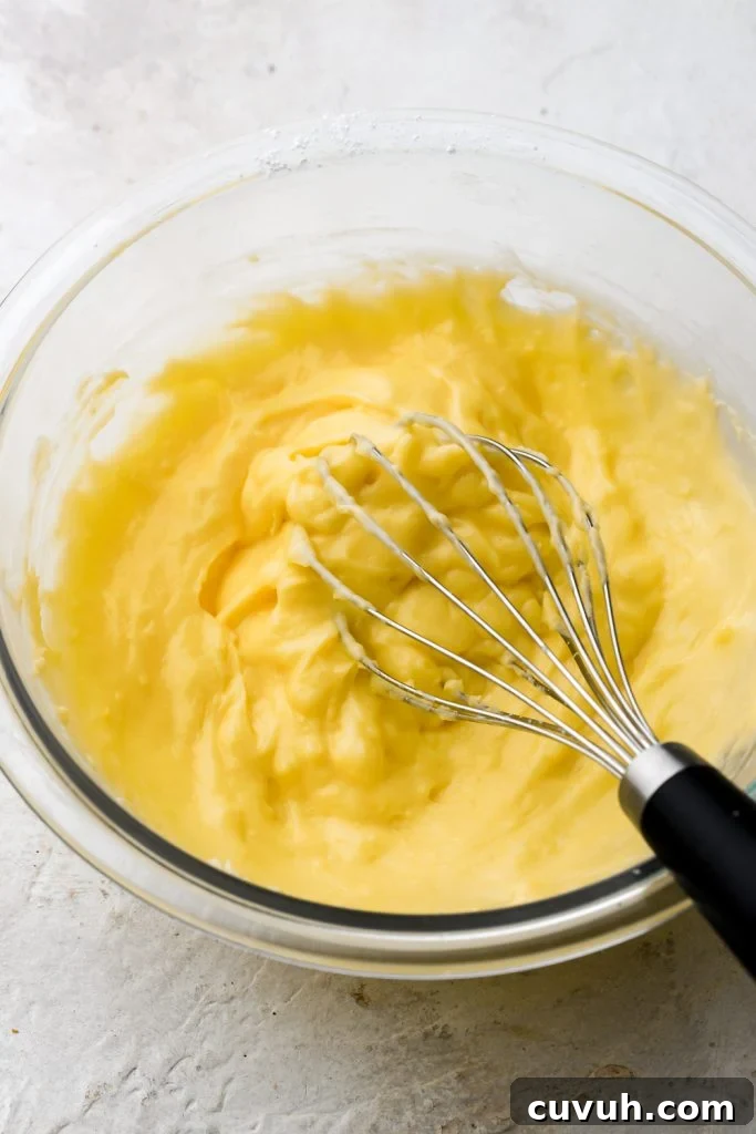 Party-Size Vanilla Birthday Sheet Cake Recipe 19 Pastry cream cooked