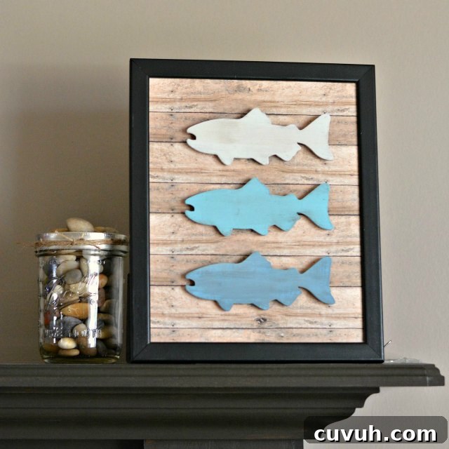 21 Chic DIY Summer Crafts to Refresh Your Home Decor 23 21. Rustic Fish Frame