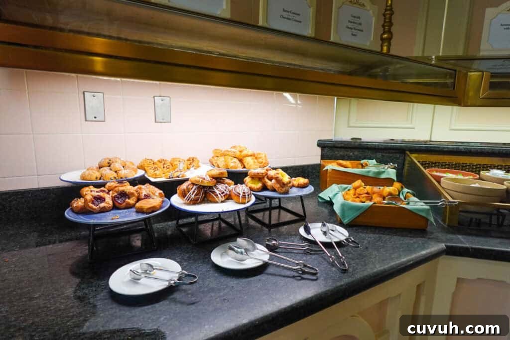 Morning Menu at The Crystal Palace: Signature Breakfast Dishes 3 pastries available at The Crystal Palace.