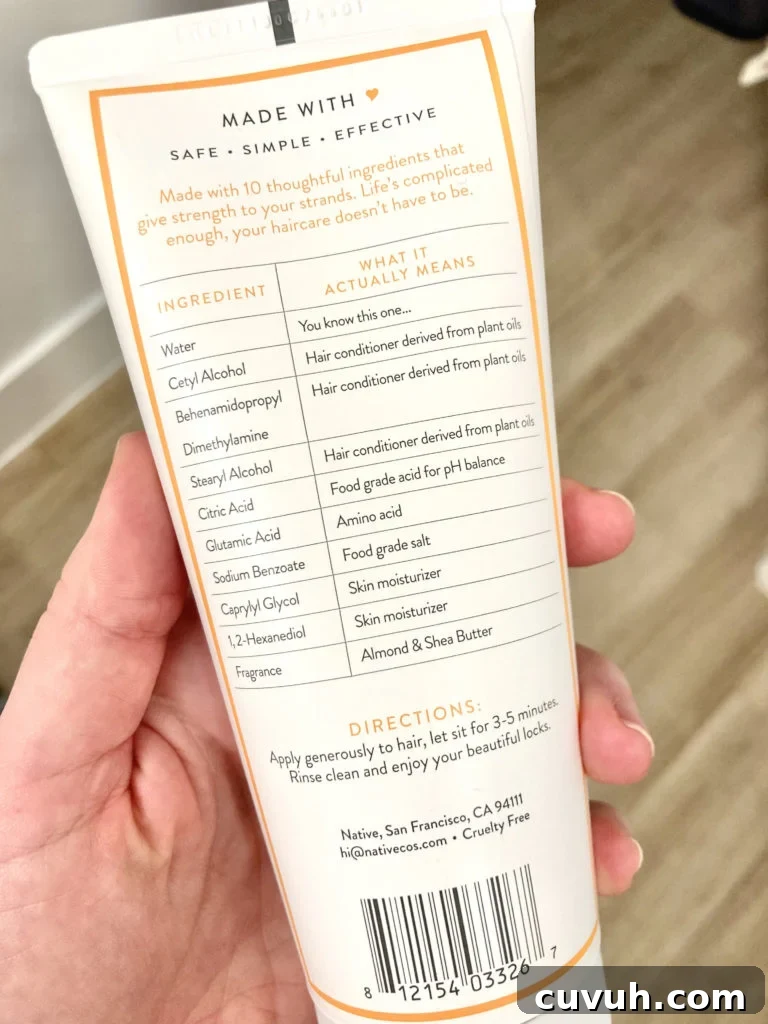 native hair products ingredients
