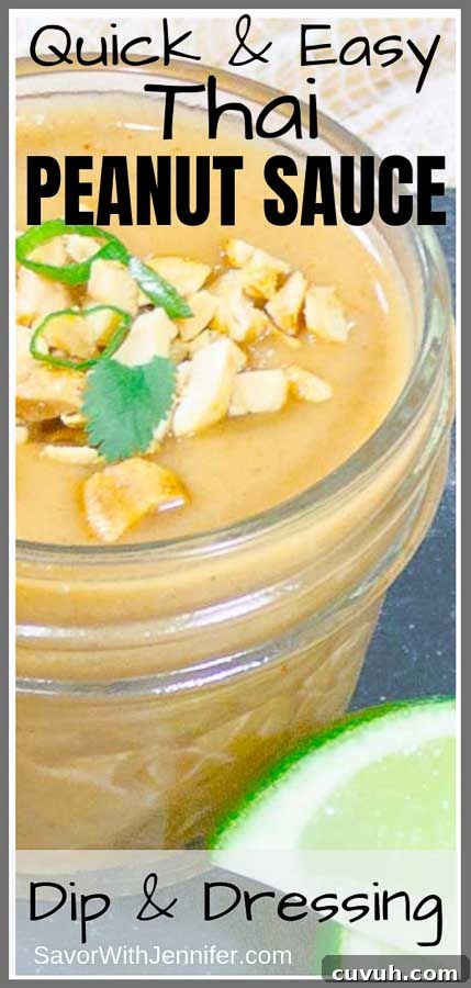 Thai Peanut Sauce Recipe Pinterest Pin Image
