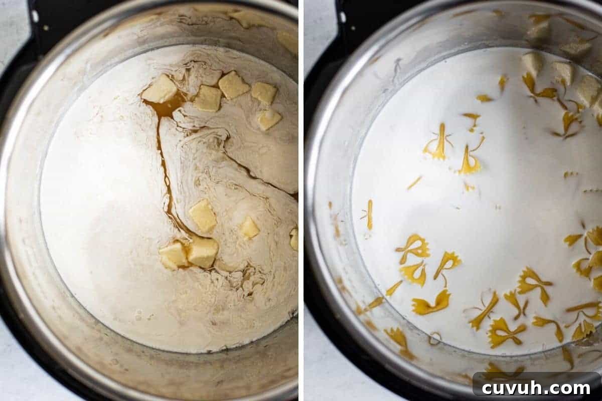 Creamy Instant Pot Chicken Alfredo Recipe in 30 Minutes 6 cream and pasta in an instant pot